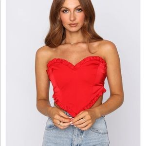 Heart Bustier Top